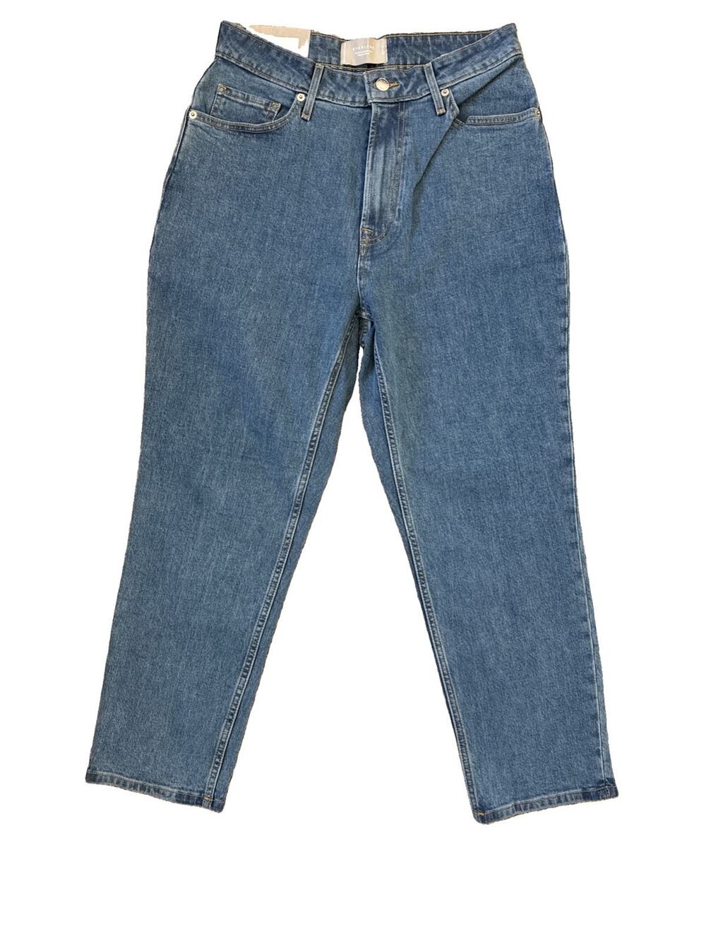 NWT Everlane The Curvy Cheeky Straight Jeans Women’s Size 30 Crop Organic Cotton